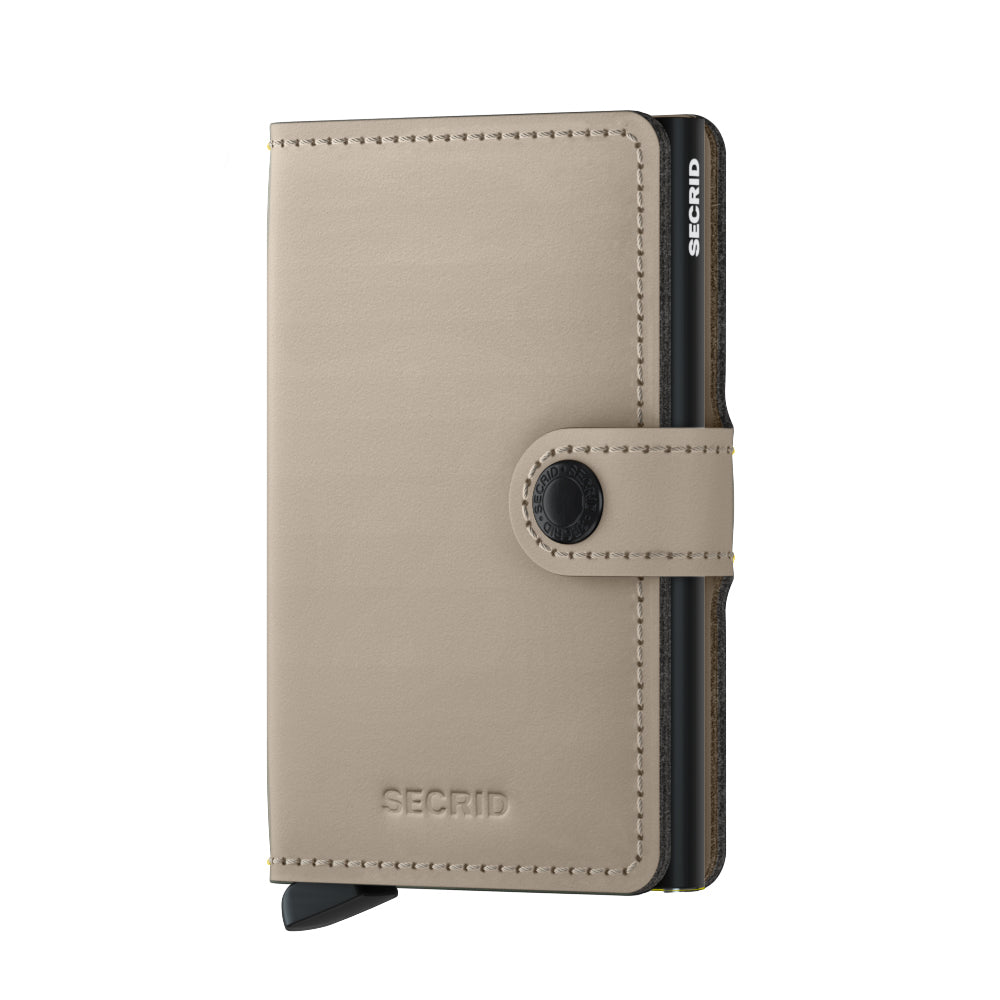 Secrid Miniwallet Matte│art. MM-DESERT│Pasjeshouder en Portemonnee│voorkant met witte achtergrond