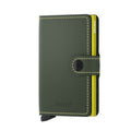 Secrid Miniwallet Matte│art. MM-GREEN&LIME│Pasjeshouder en Portemonnee│voorkant met witte achtergrond