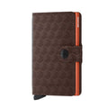 Secrid Miniwallet Optical│art. MOP-BROWN-ORANGE │Pasjeshouder en Portemonnee│voorkant met witte achtergrond