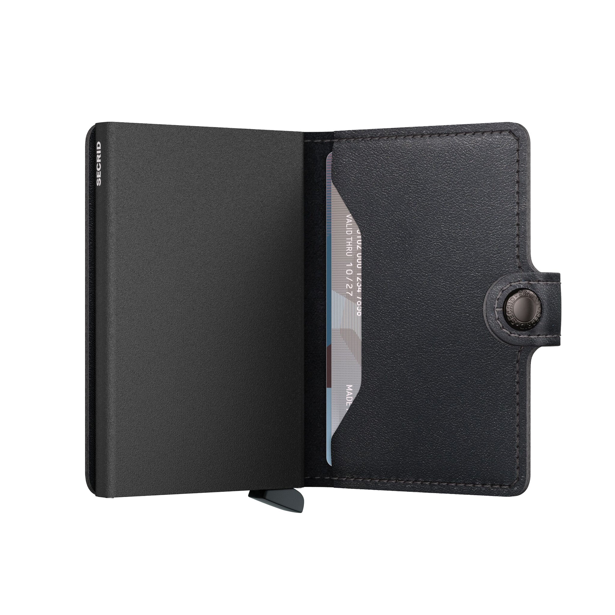 Secrid Miniwallet Black Powdercoat│art. MPC-BLACK│half geopend