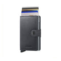 Secrid Miniwallet Original│Pasjeshouder│art. M-GREY│vooraanzicht met uitgeschoven pasjes