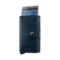 Secrid Miniwallet Original│art. M-NAVY-NAVY│vooraanzicht met uitgeschoven pasjes
