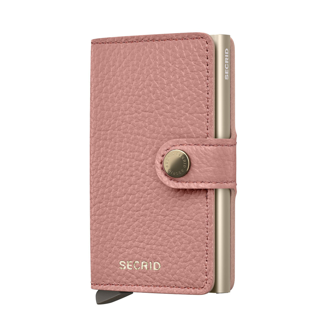 Secrid Miniwallet Pebble│Pasjeshouder│art. MPE-ROSE│vooraanzicht schuin met witte achtergrond