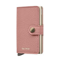 Secrid Miniwallet Pebble│Pasjeshouder│art. MPE-ROSE│vooraanzicht schuin met witte achtergrond