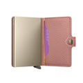 Secrid Miniwallet Pebble│Pasjeshouder│art. MPE-ROSE│half geopend