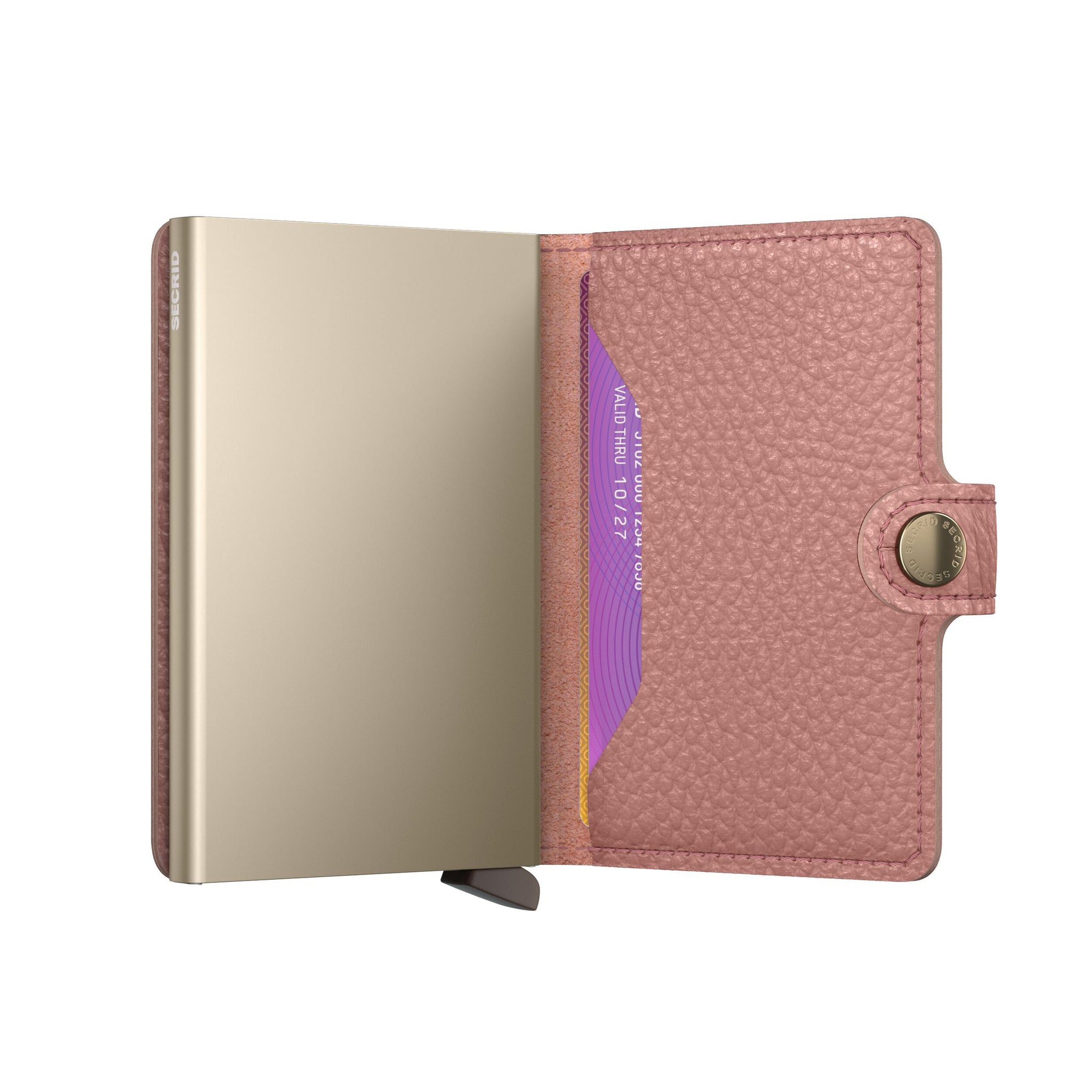 Secrid Miniwallet Pebble│Pasjeshouder│art. MPE-ROSE│half geopend