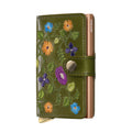 Secrid Miniwallet Premium Stitch│art. MST-FLORAL OLIVE│vooraanzicht