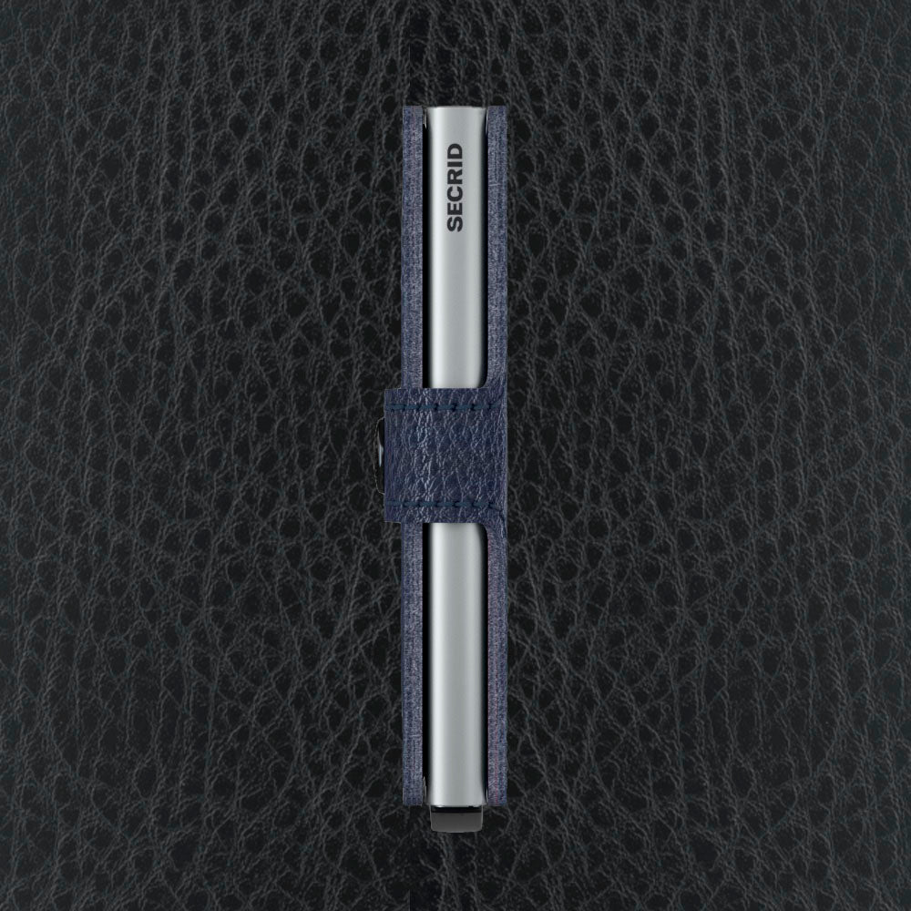 Secrid Miniwallet Veg│Pasjeshouder│art. MVG-NAVY-SILVER│voorkant met witte achtergrond