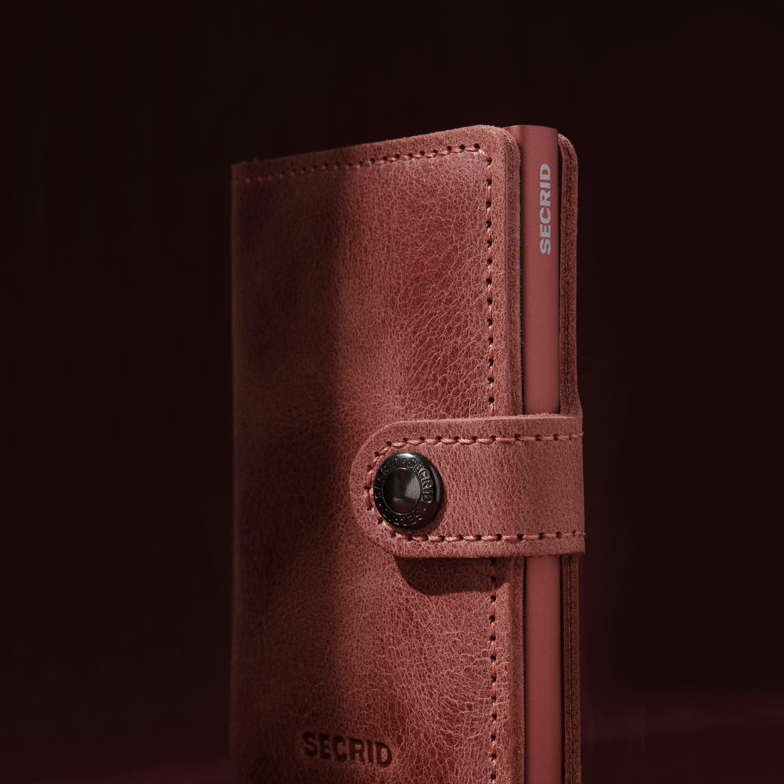 Secrid Miniwallet Vintage│art. MV-MAUVE│Pasjeshouder en Portemonnee│vooranzicht met witte achtergrond