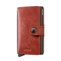 Secrid Miniwallet Vintage│art. MV-ORANGE│Pasjeshouder en Portemonnee│vooraanzicht met witte achtergrond