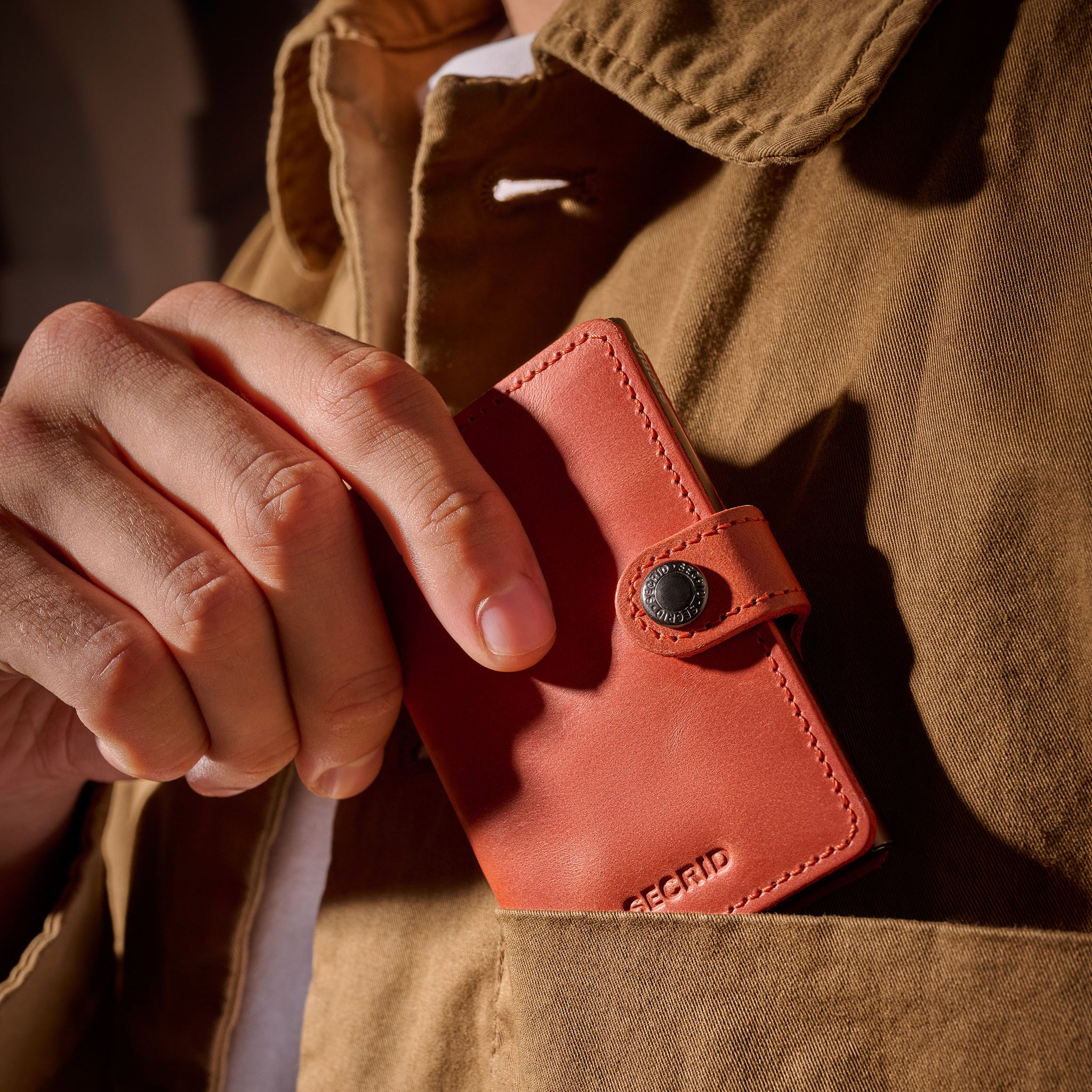 Secrid Miniwallet Vintage│art. MV-ORANGE│Pasjeshouder en Portemonnee│in borstzak jas