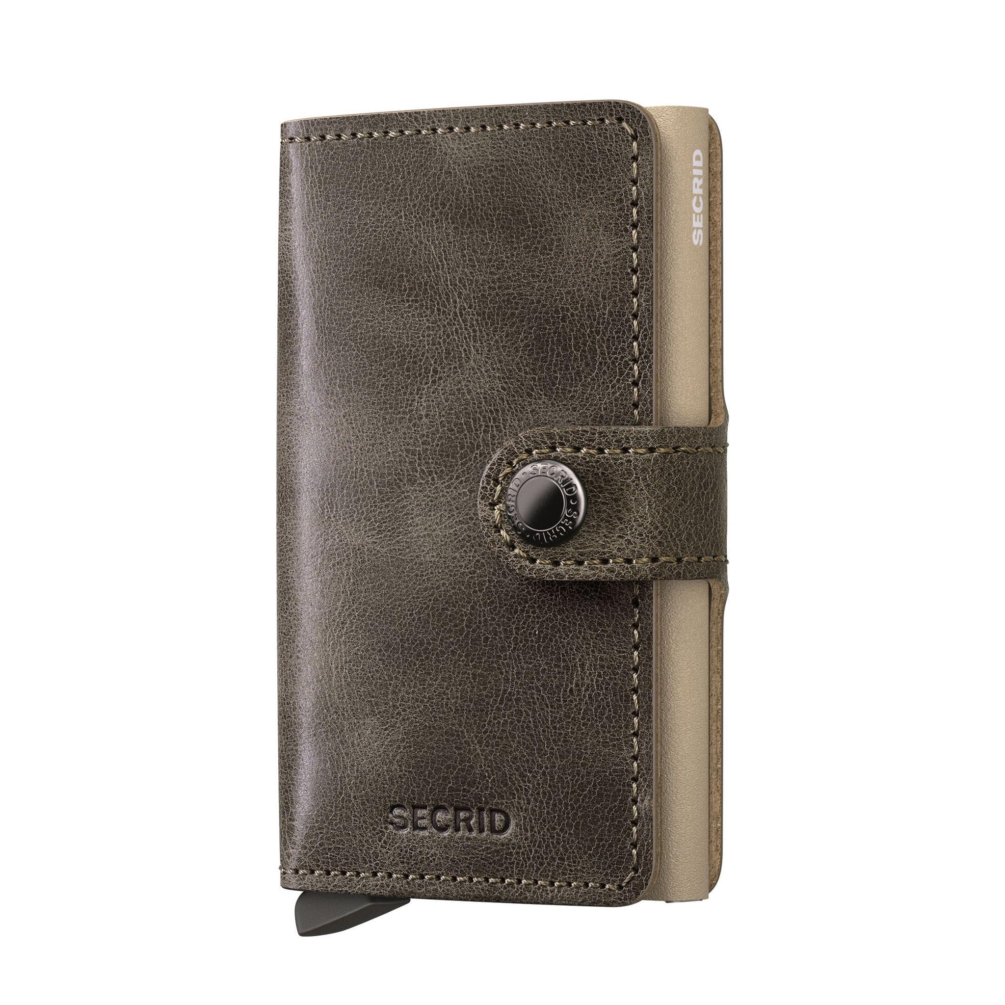 Secrid Miniwallet Vintage Traceable│art. MVTR-CLAY│vooraanzicht met witte achtergrond