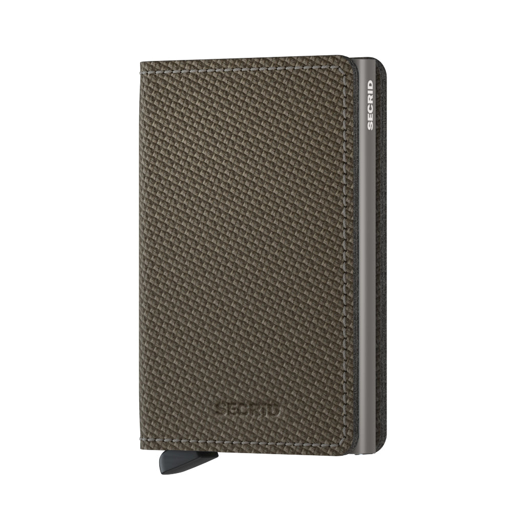 Secrid Slimwallet Carbon│art. SCA-KHAKI│Pasjeshouder│voorkant met witte achtergrond