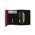 Secrid Slimwallet Cubic│art. SCU-BLACK-RED│Pasjeshouder│geopend met contant geld