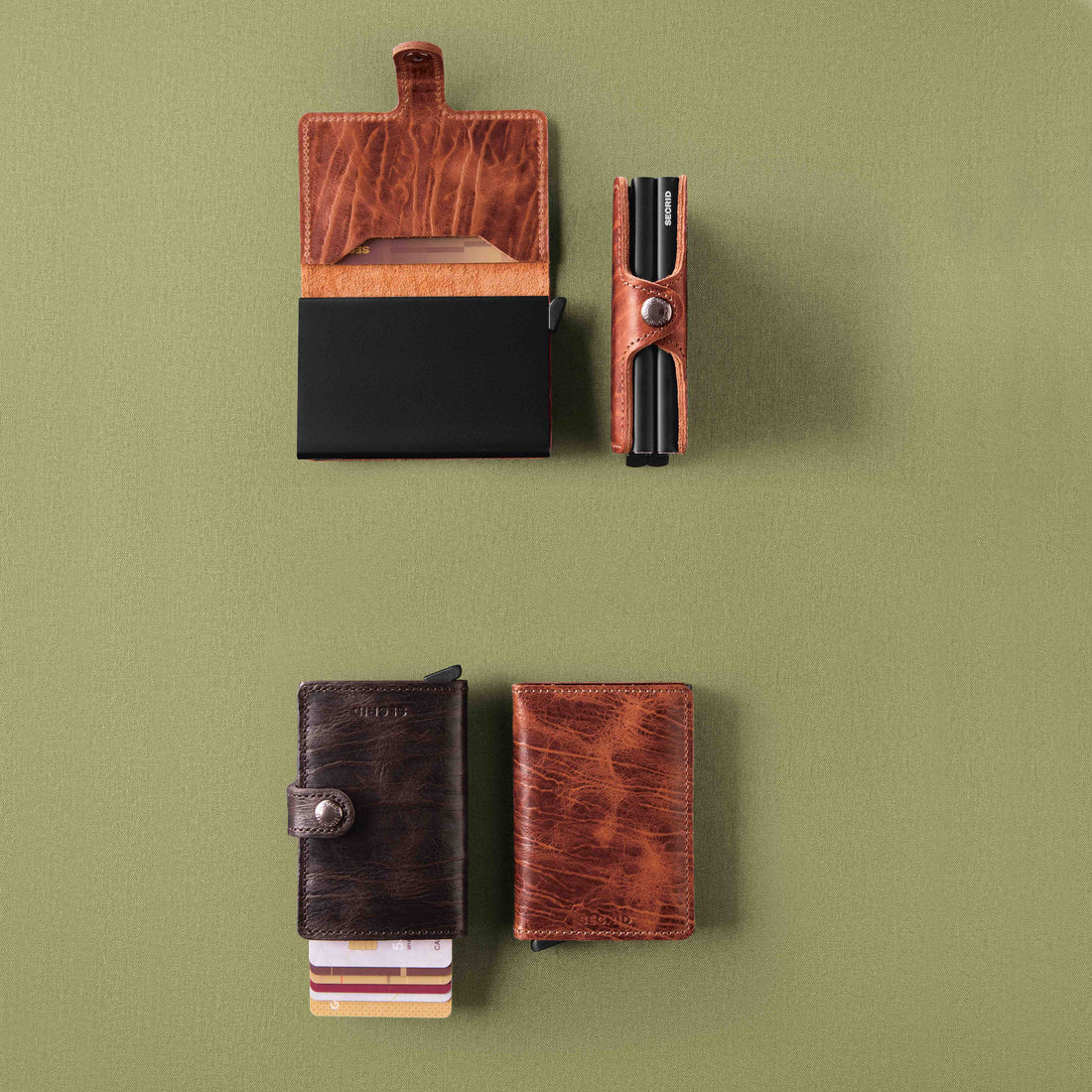 Secrid Slimwallet Dutch Martin│Pasjeshouder│art. SDM-WHISKEY│vooraanzicht met witte achtergrond