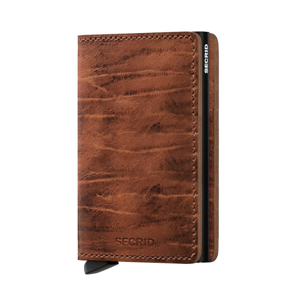 Secrid Slimwallet Dutch Martin│Pasjeshouder│art. SDM-WHISKEY│vooraanzicht met witte achtergrond