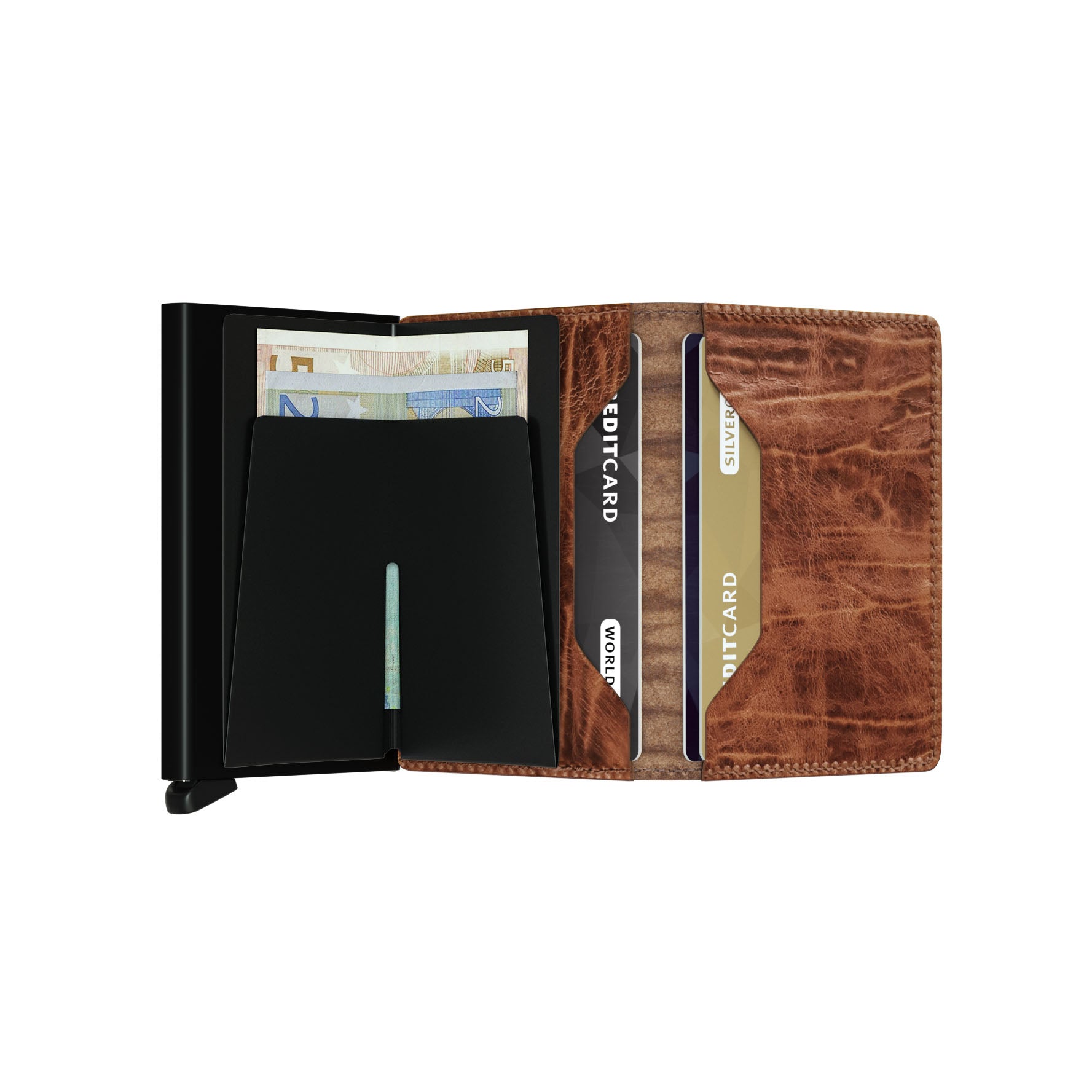 Secrid Slimwallet Dutch Martin│Pasjeshouder│art. SDM-WHISKEY│geopend met contant geld