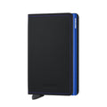 Secrid Slimwallet Matte│at. SM-BLACK&BLUE│Pasjeshouder│voorkant met witte achtergrond