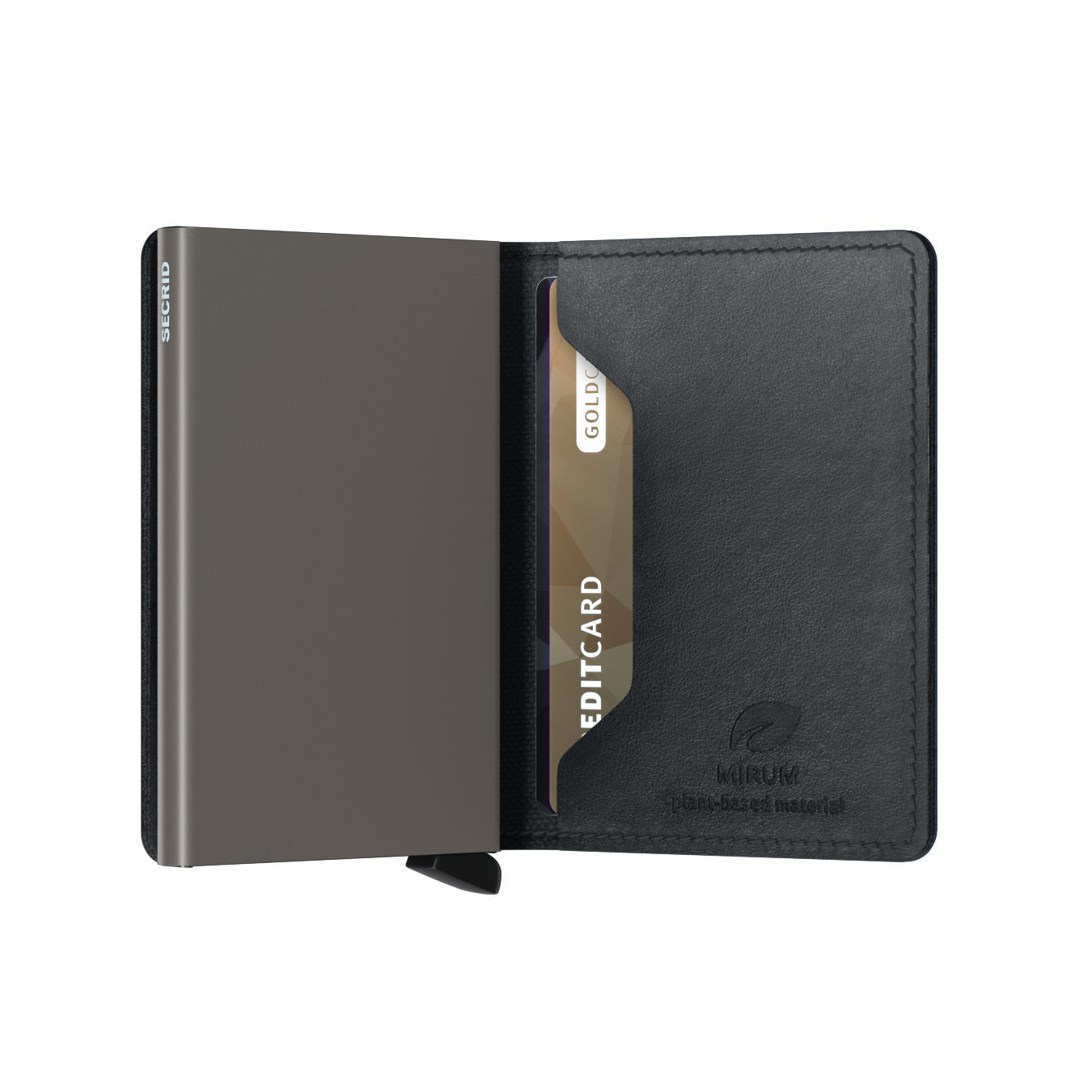 Secrid Slimwallet Mirum-Plant Based│Pasjeshouder│art. SMI-BLACK│half open