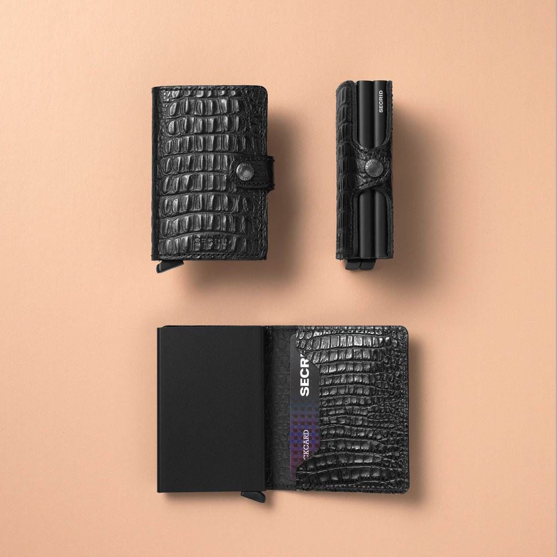 Secrid Slimwallet Nile│art. SN-BLACK│Pasjeshouder│voorkant met witte achtergrond