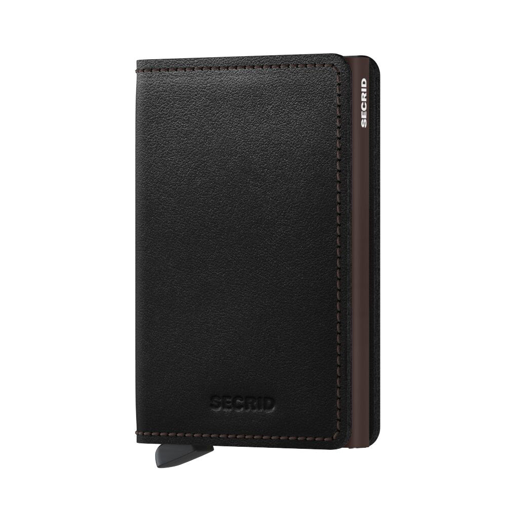 Secrid Slimwallet Original│art. SO-BLACK-BROWN│Pasjeshouder│voorkant met witte achtergrond