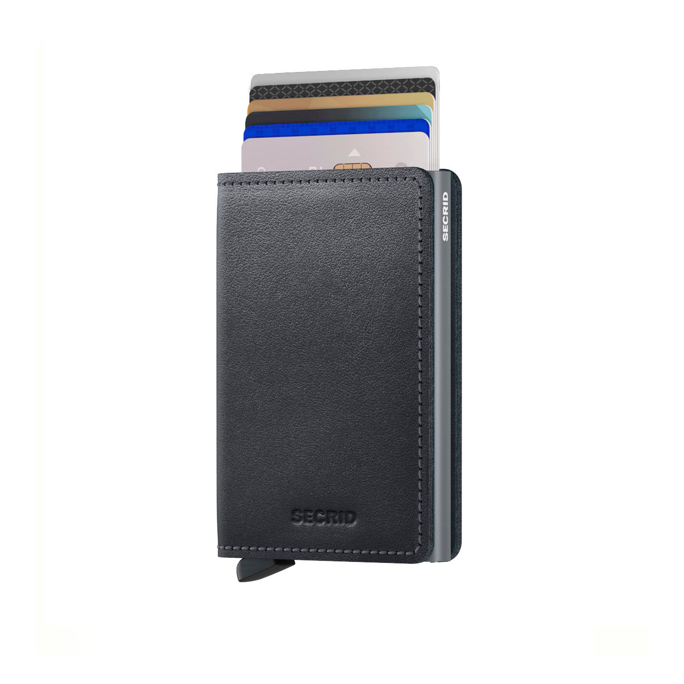 Secrid Slimwallet Original│art. SO-GREY│Pasjeshouder│vooraanzicht met uitgeschoven pasjes