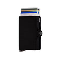Secrid Twinwallet Crisple│art. TC-BLACK│pasjeshouder│vooraanzicht met uitgeschoven pasjes