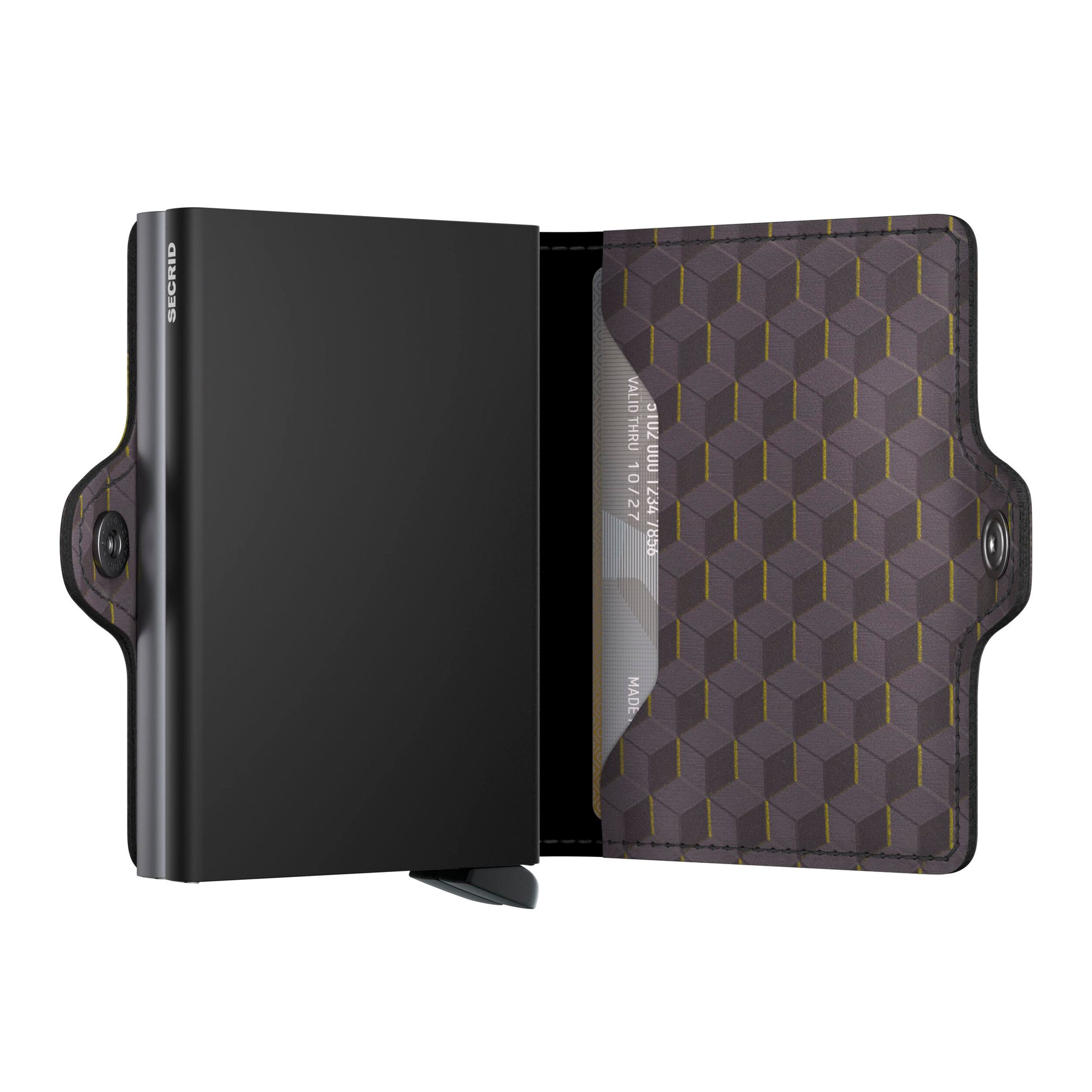 Secrid Twinwallet Optical│art. TOP-GREY-YELLOW│half geopend