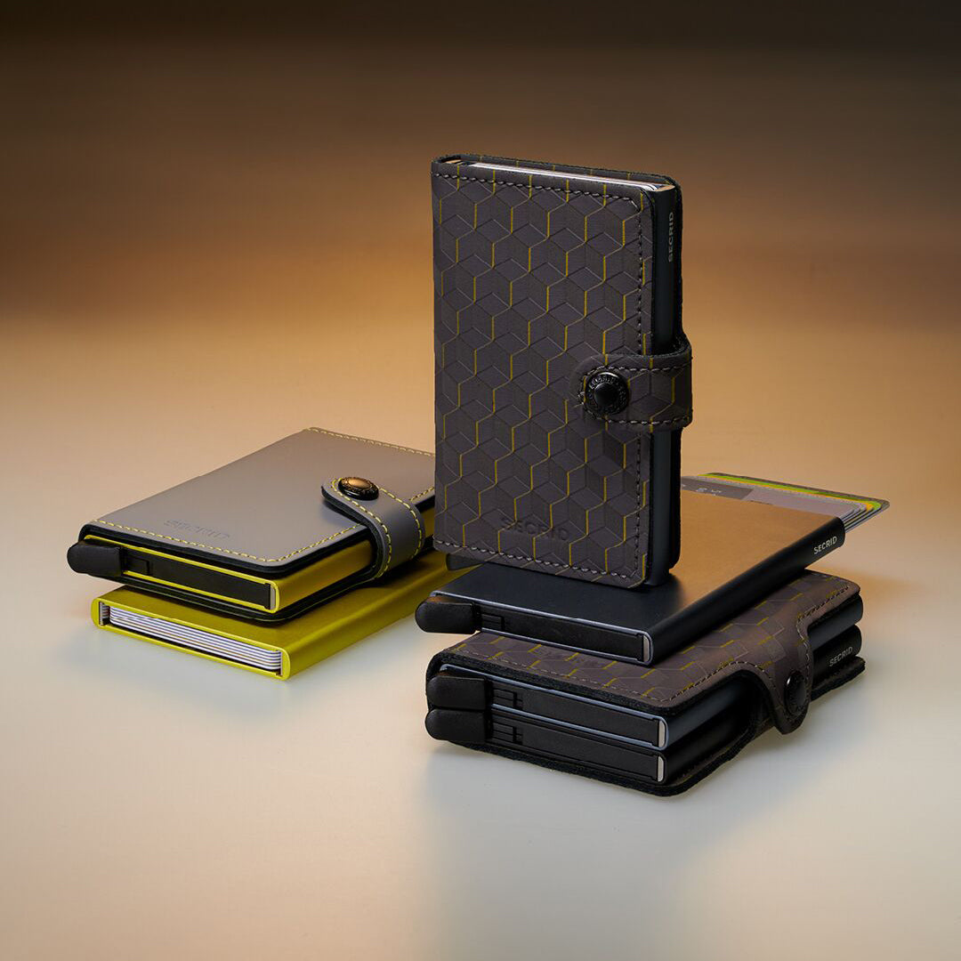 Secrid Twinwallet Optical│art. TOP-GREY-YELLOW│vooraanzicht