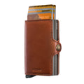 Secrid Twinwallet Texano│art. TTE-SADDLE│vooraanzicht met uitgeschoven pasjes