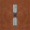 Secrid Twinwallet Vintage│art. TV-COGNAC-SILVER│Pasjeshouder│zijkant met leersoort op achtergrond