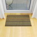 Shag Deurmat 46x71 Skinny Stripe Bright Multi│art. 200134-002│op houten vloer voor glazen deur