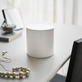 Sieradendoos Rond 4-Laags Wit Yamazaki│art. 04068│gesloten op bureau