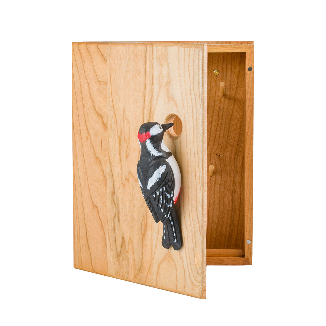 Sleutelkastje Specht Wildlife Garden│art. WG5121│vooraanzicht met geopend deurtje