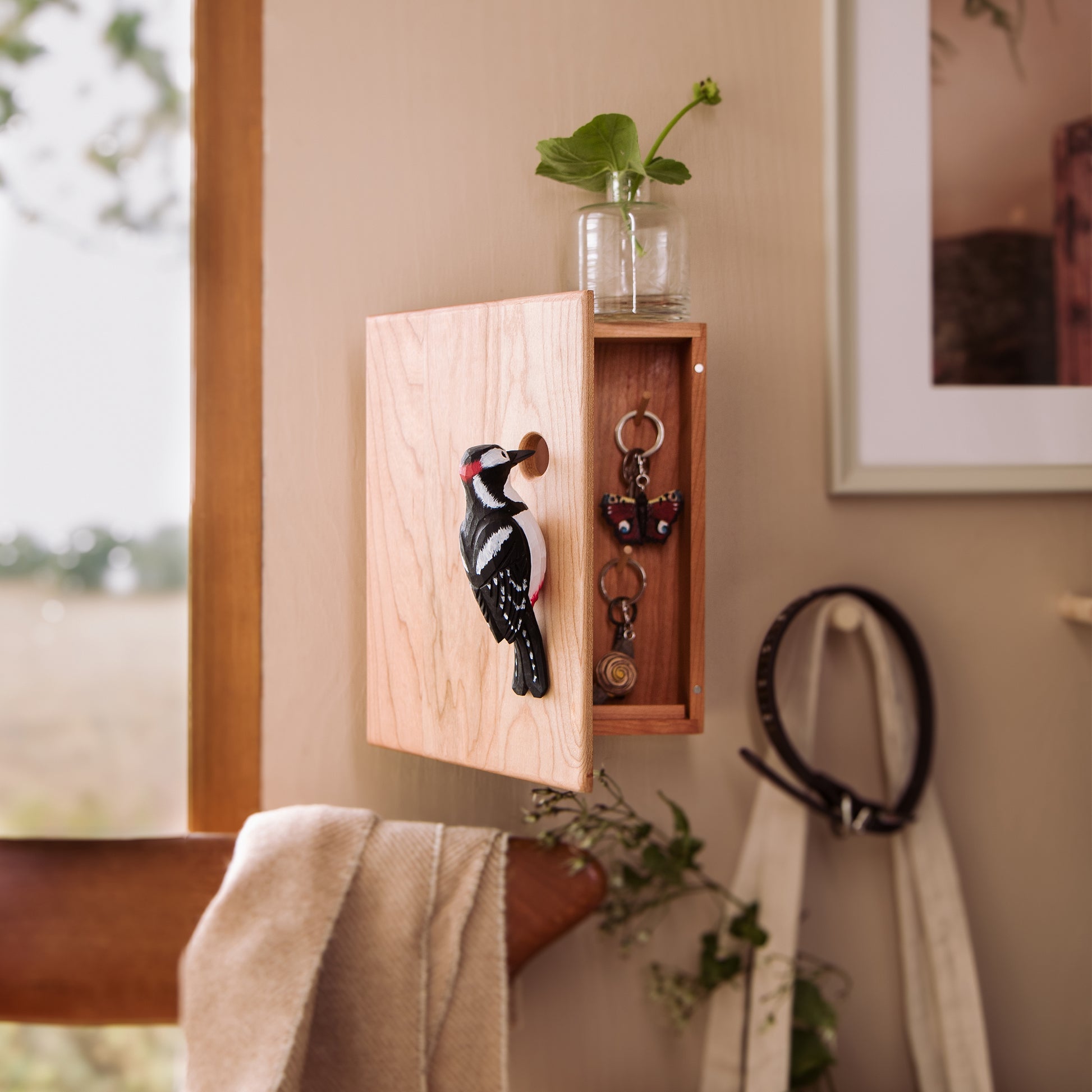 Sleutelkastje Specht Wildlife Garden│art. WG5121│aan wand met steutels in kastje