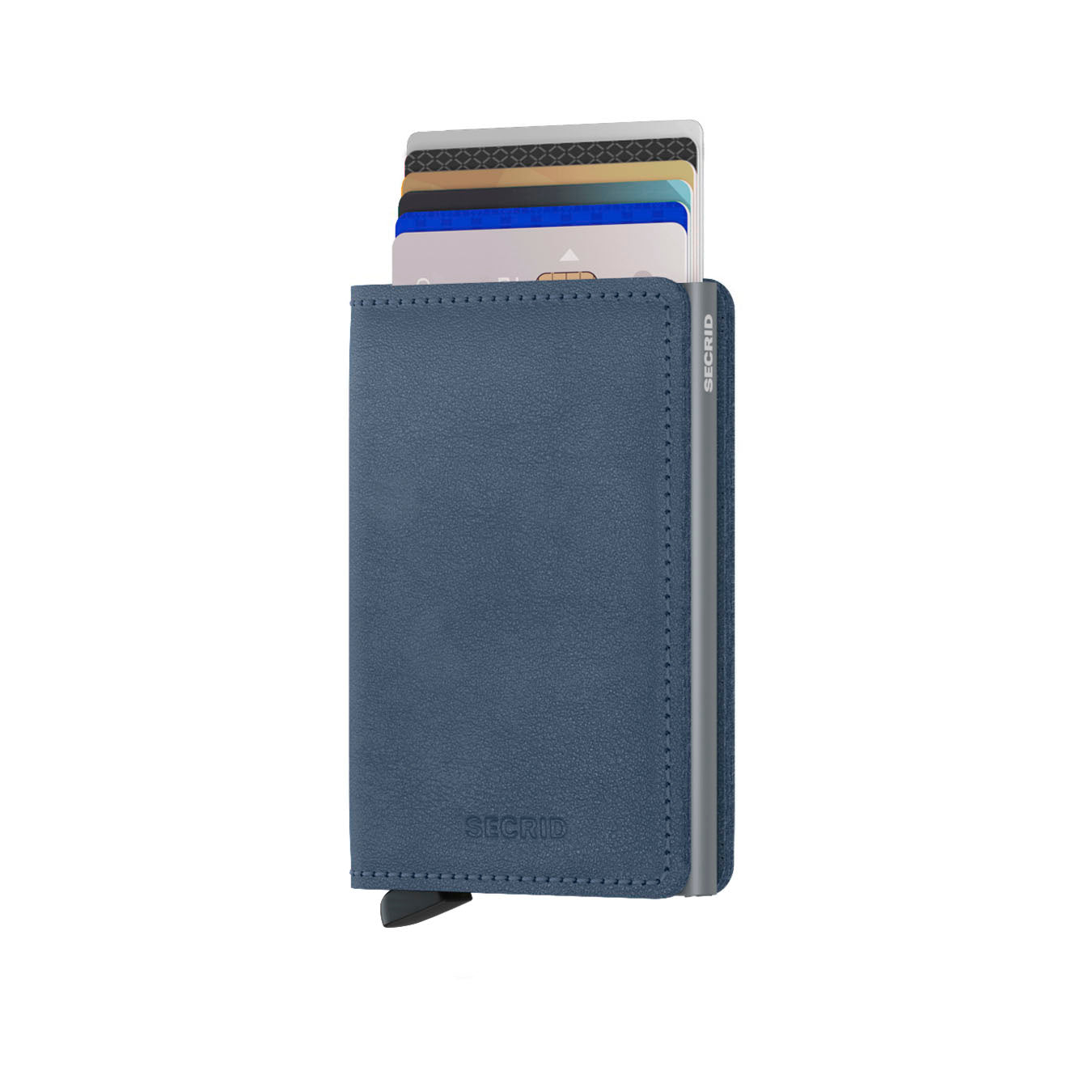 Secrid Slimwallet Original│art. SO-ICE BLUE│pasjeshouder│vooraanzicht met uitgeschoven pasjes