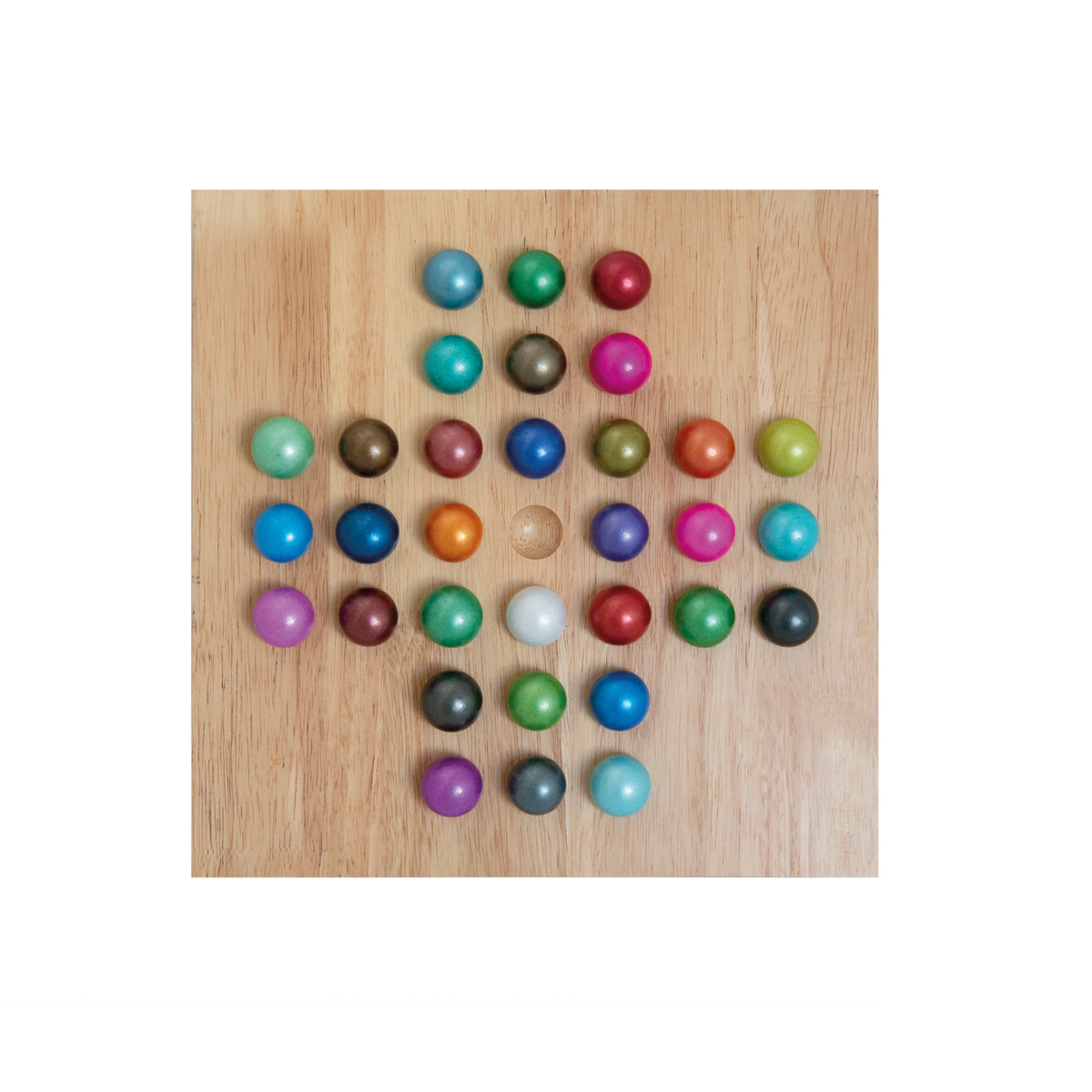 Remember Solitaire Houten Bordspel | art. SOL1 | bovenaanzicht op witte achtergrond