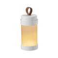 Alva Oplaadbare Tafellamp Wit│Buitenverlichting│Sompex│art. 78441│voorkant met warm licht aan 