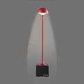 Sompex Flora Oplaadbare Tafellamp Rood│Buitenverlichting│art. 78462│voorkant met grijze achtergrond en licht aan