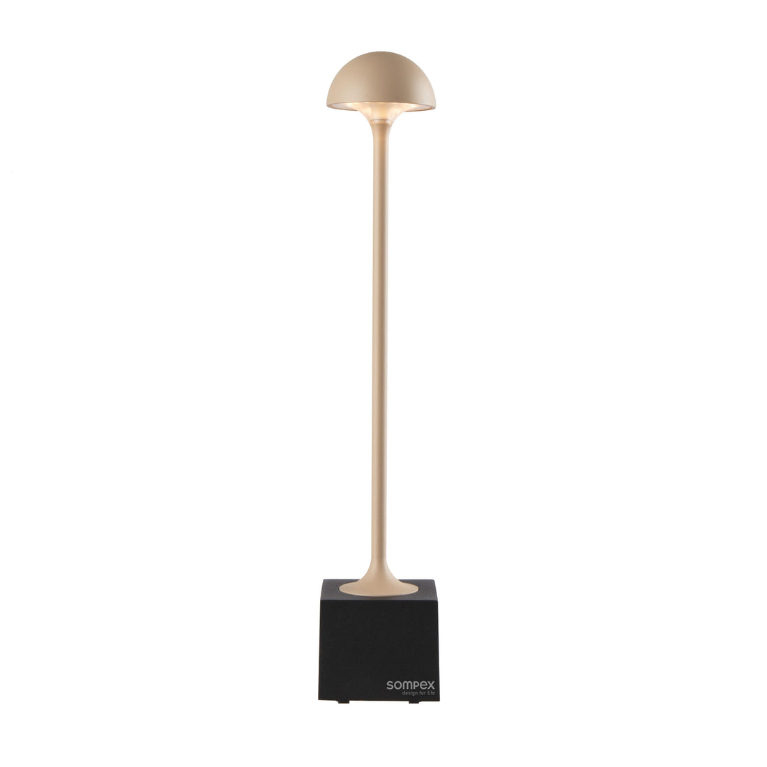 Sompex Flora Oplaadbare Tafellamp Beige│Buitenverlichting│art. 78464│voorkant met witte achtergrond