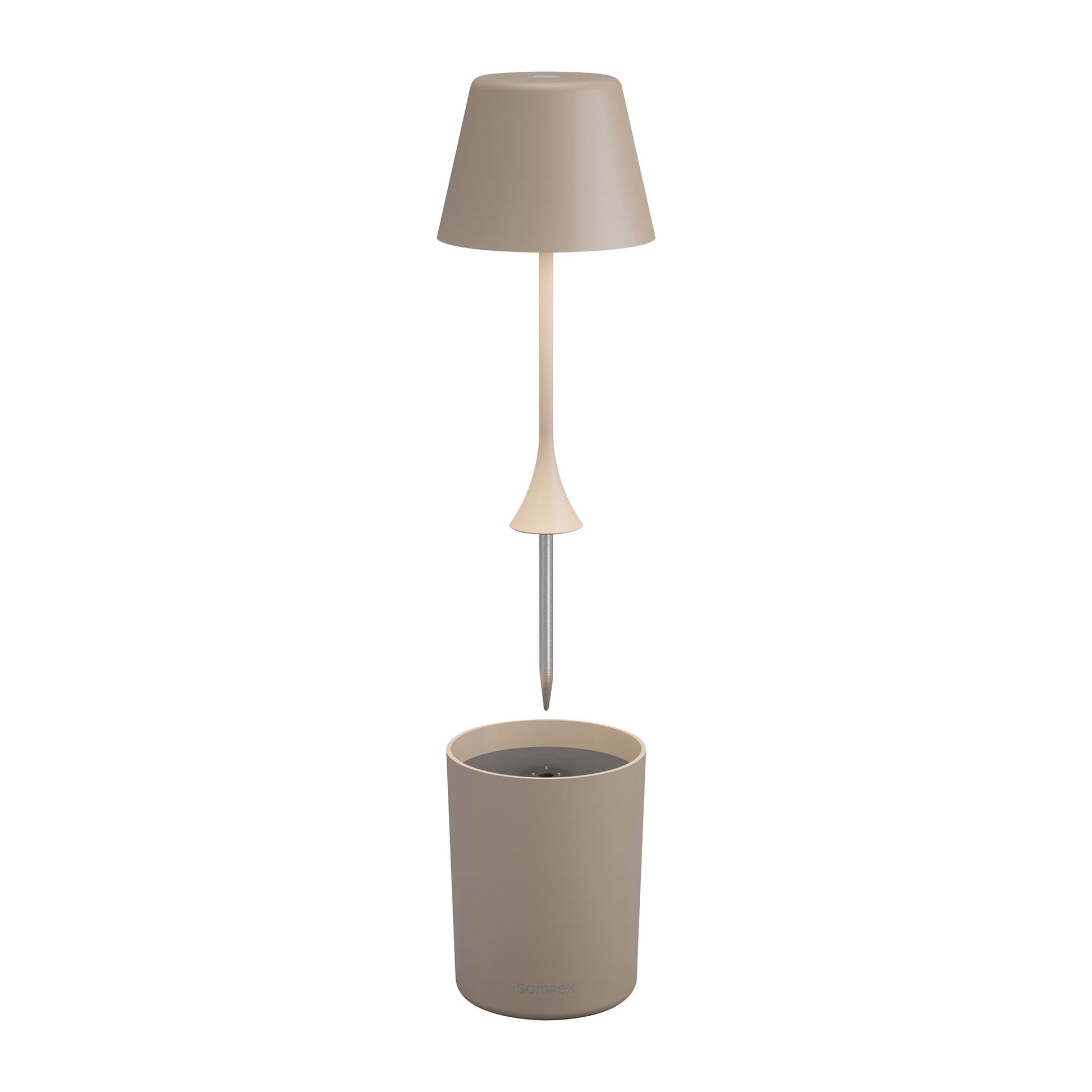Sompex Peeky Oplaadbare Tafellamp & Groeilamp voor Planten Sand│art. 72723│lamp los boven oplader