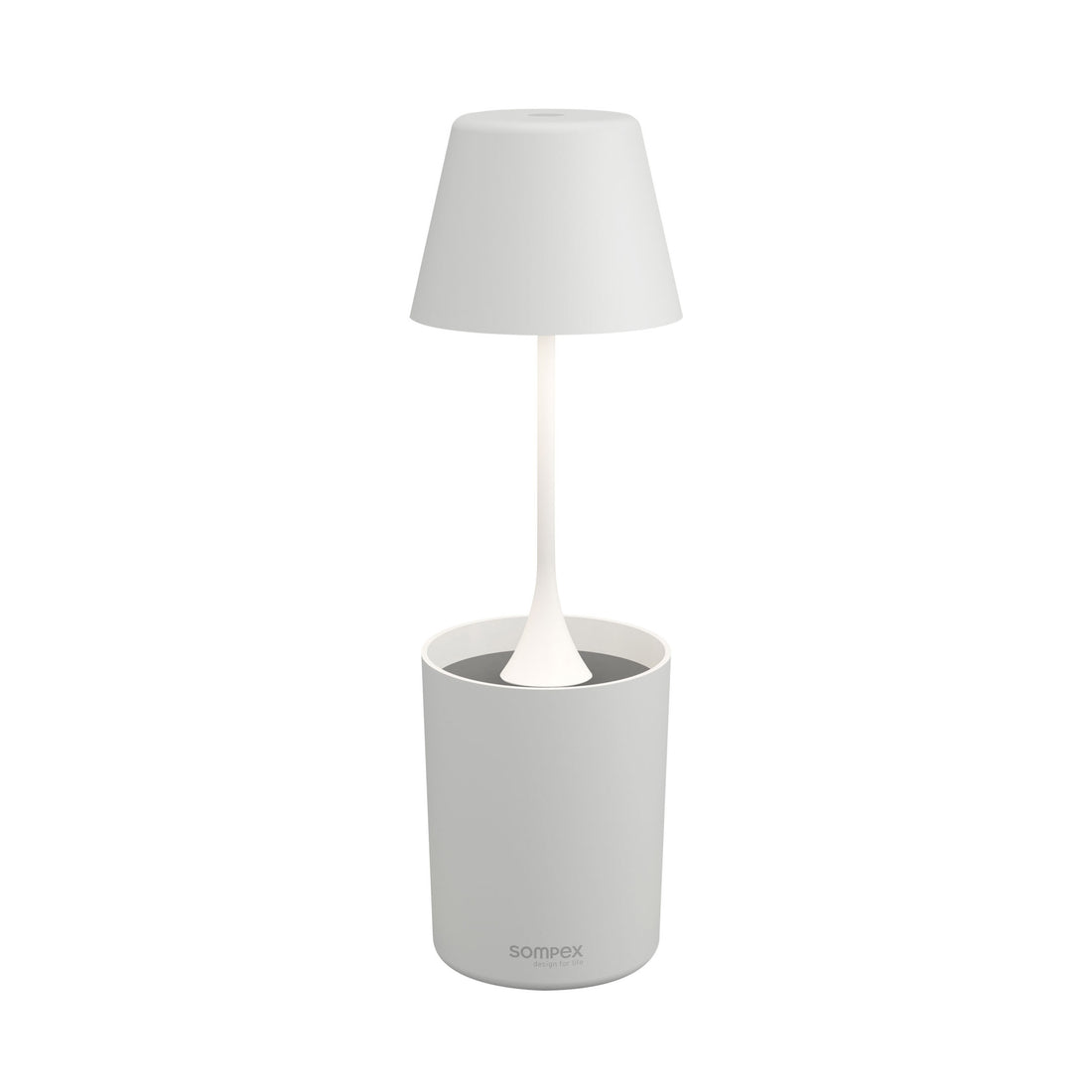 Sompex Peeky Oplaadbare Tafellamp & Groeilamp Wit│art. 72720│vooraanzicht met witte achtergrond