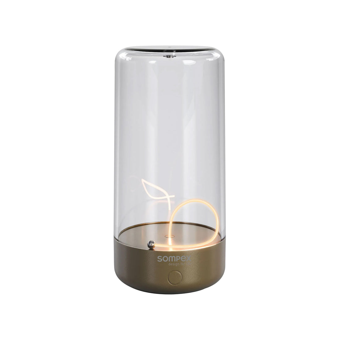 Sompex Pulse Oplaadbare Tafellamp Goud│art. 78513│vooraanzicht met rechte gloeidraad
