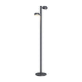 Sompex Ronda Vloerlamp Dubbel Antraciet│art. 79082│vooraanzicht met spot aan