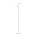 Sompex ronda Floorlamp Dubbel Wit│art. 79081│vooraanzicht met spot aan