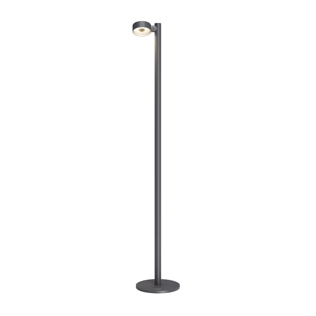 Sompex Ronda Oplaadbare Vloerlamp Antraciet│art. 79072│vooraanzicht met sfeerverlichting aan