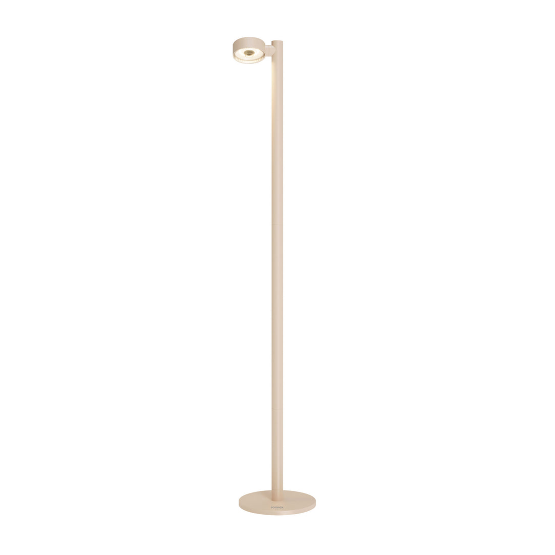 Sompex Ronda Oplaadbare Vloerlamp Sand│art. 79073│vooraanzicht met sfeerlicht aan