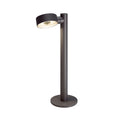 Sompex ronda Oplaadbare Tafellamp Antraciet│art. 79062│vooraanzicht met sfeerverlichting aan