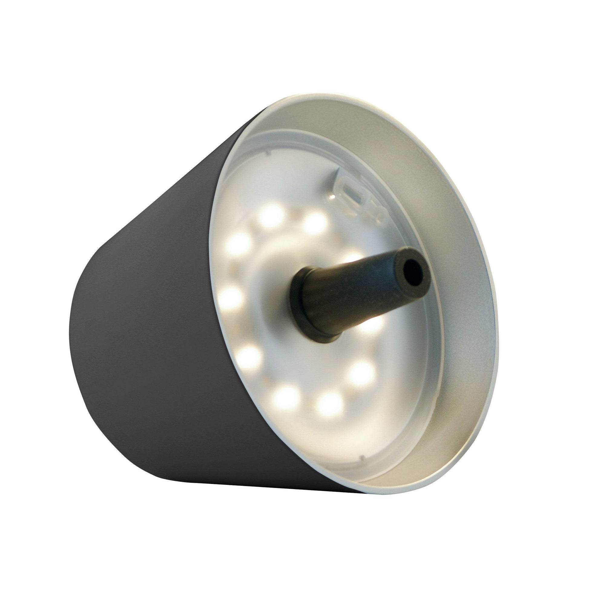 Sompex Top 2.0 oplaadbare Flessenlamp│Antraciet│Buitenverlichting│art. 72532│lamp liggend met witte verlichting