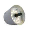 Sompex Top 2.0 Oplaadbare Flessenlamp│Grijs│Buitenverlichting│art. 72533│lamp liggend met witte verlichting aan